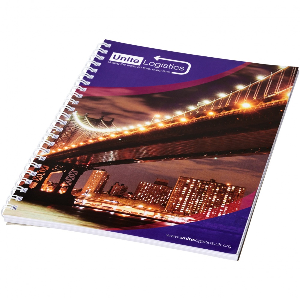 Logo trade advertising products picture of: Desk-Mate® A4 spiral notebook with printed back cover