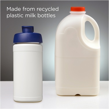 Logo trade advertising products picture of: Baseline 500 ml recycled sport bottle with flip lid
