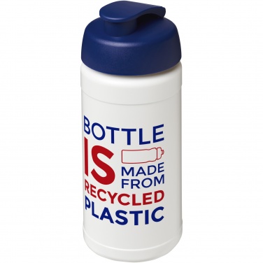 Logo trade promotional merchandise picture of: Baseline 500 ml recycled sport bottle with flip lid
