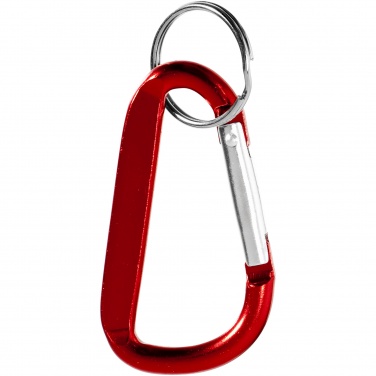 Logo trade corporate gifts image of: Timor RCS recycled aluminium carabiner keychain
