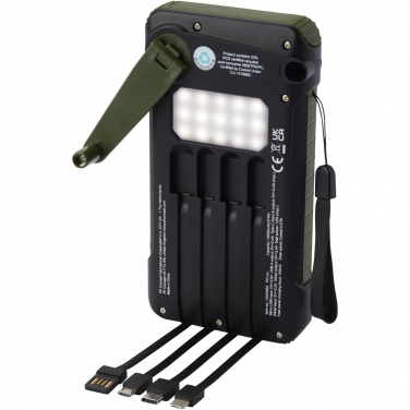 Logotrade business gift image of: Soldy 10.000 mAh RCS recycled plastic solar dynamo power bank 