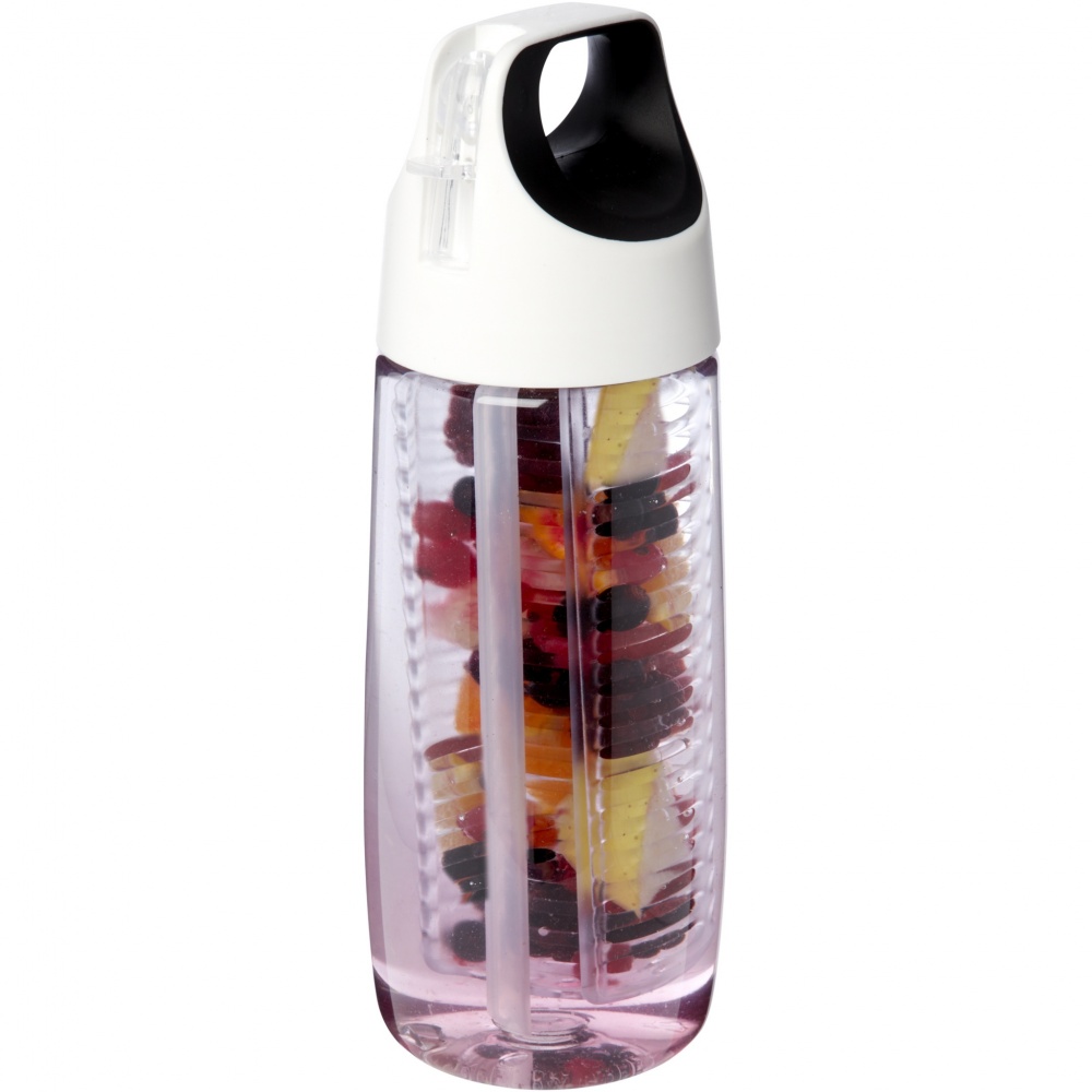 Logotrade promotional giveaway picture of: HydroFruit 700 ml recycled plastic sport bottle with flip lid and infuser