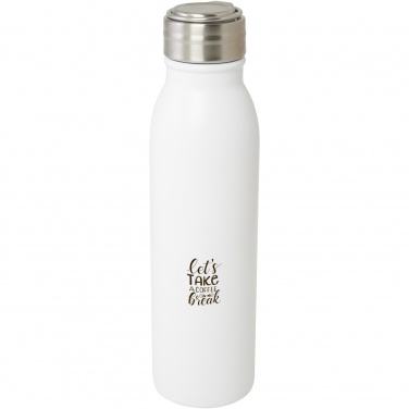 Logotrade promotional gift picture of: Harper 700 ml RCS certified stainless steel water bottle with metal loop