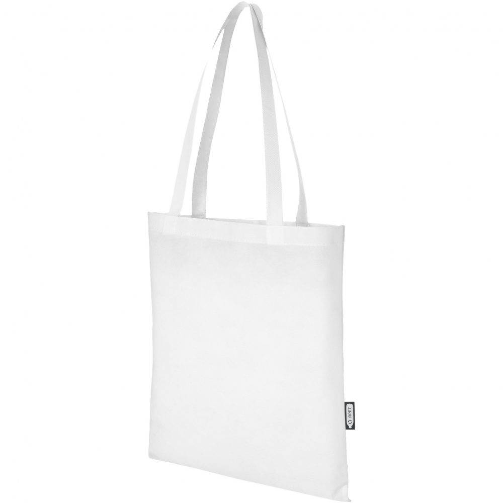 Logo trade promotional gift photo of: Zeus GRS recycled non-woven convention tote bag 6L