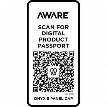 Logotrade advertising product image of: Onyx 5 panel Aware™ recycled cap