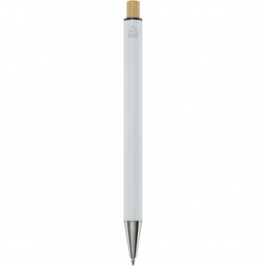 Logo trade promotional item photo of: Cyrus recycled aluminium ballpoint pen (blue ink)
