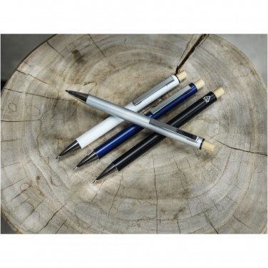 Logo trade promotional giveaways image of: Cyrus recycled aluminium ballpoint pen (blue ink)