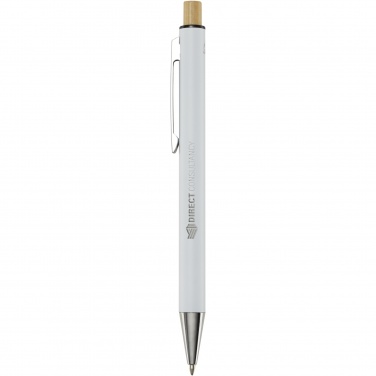 Logo trade promotional giveaways image of: Cyrus recycled aluminium ballpoint pen (blue ink)