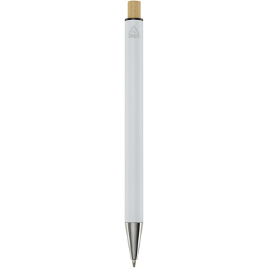 Logo trade corporate gifts image of: Cyrus recycled aluminium ballpoint pen (black ink)