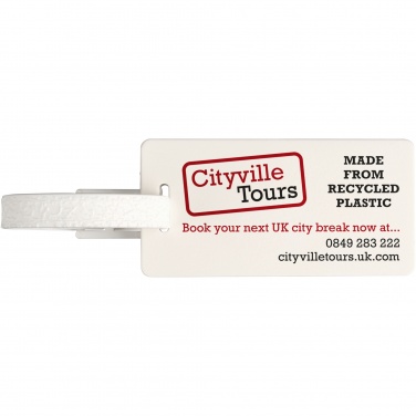 Logo trade promotional merchandise photo of: River recycled window luggage tag