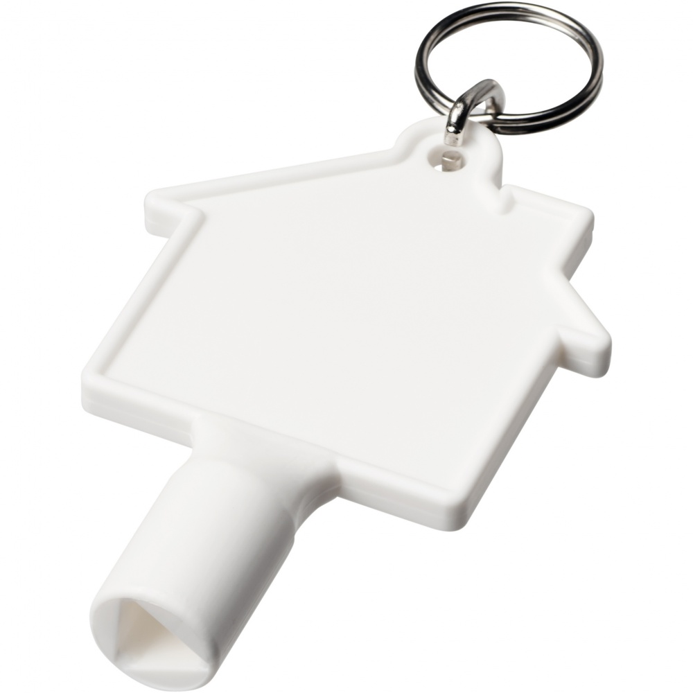 Logotrade promotional item picture of: Maximilian house-shaped recycled utility key keychain