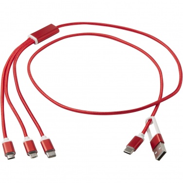 Logotrade corporate gift picture of: Versatile 5-1 recycled aluminium charging cable