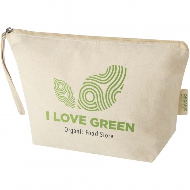 Logo trade promotional merchandise picture of: Orissa 180 g/m² organic large accessory pouch 3L