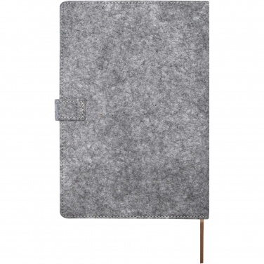Logotrade promotional item image of: Viviana A5 recycled felt and cork notebook