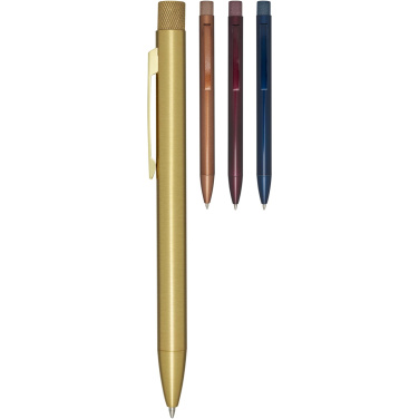 Logotrade business gift image of: Beatriz recycled brass ballpoint pen
