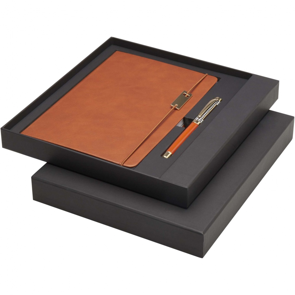 Logo trade corporate gifts picture of: Legato A5 notebook and rollerball pen set 
