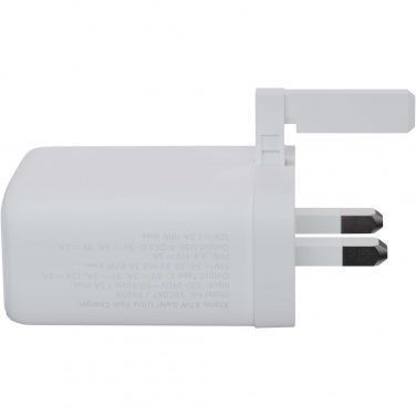 Logotrade promotional merchandise picture of: Xtorm XEC067G GaN² Ultra 67W wall charger - UK plug