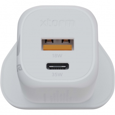 Logo trade promotional products image of: Xtorm XEC035 GaN² Ultra 35W wall charger - UK plug