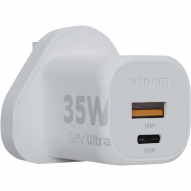 Logotrade promotional product image of: Xtorm XEC035 GaN² Ultra 35W wall charger - UK plug