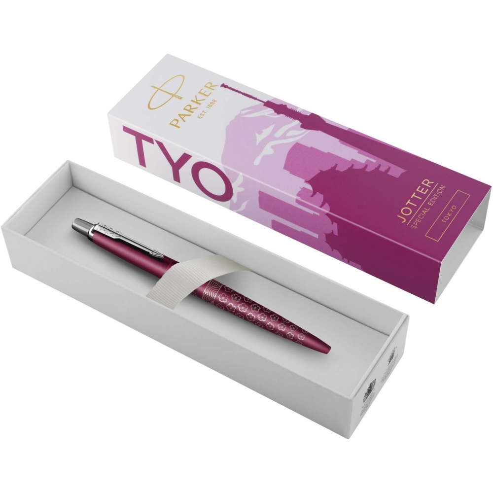 Logo trade promotional items image of: Parker Jotter SE Global Icons colour trim ballpoint pen