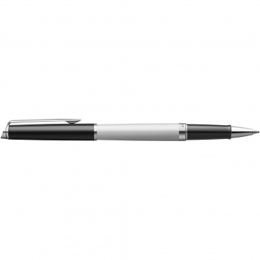 Logotrade promotional product picture of: Hemisphere colour blocking rollerball pen with palladium trim