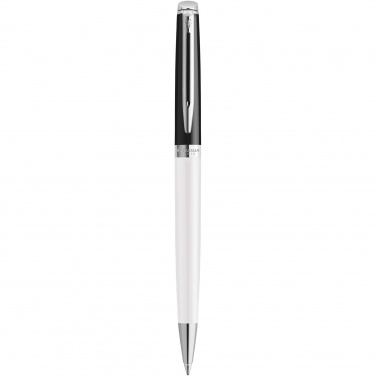 Logo trade business gift photo of: Hemisphere colour blocking ballpoint pen with palladium trim