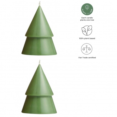 Logo trade promotional giveaway photo of: Originalhome Xmas tree candle set of 2 - M