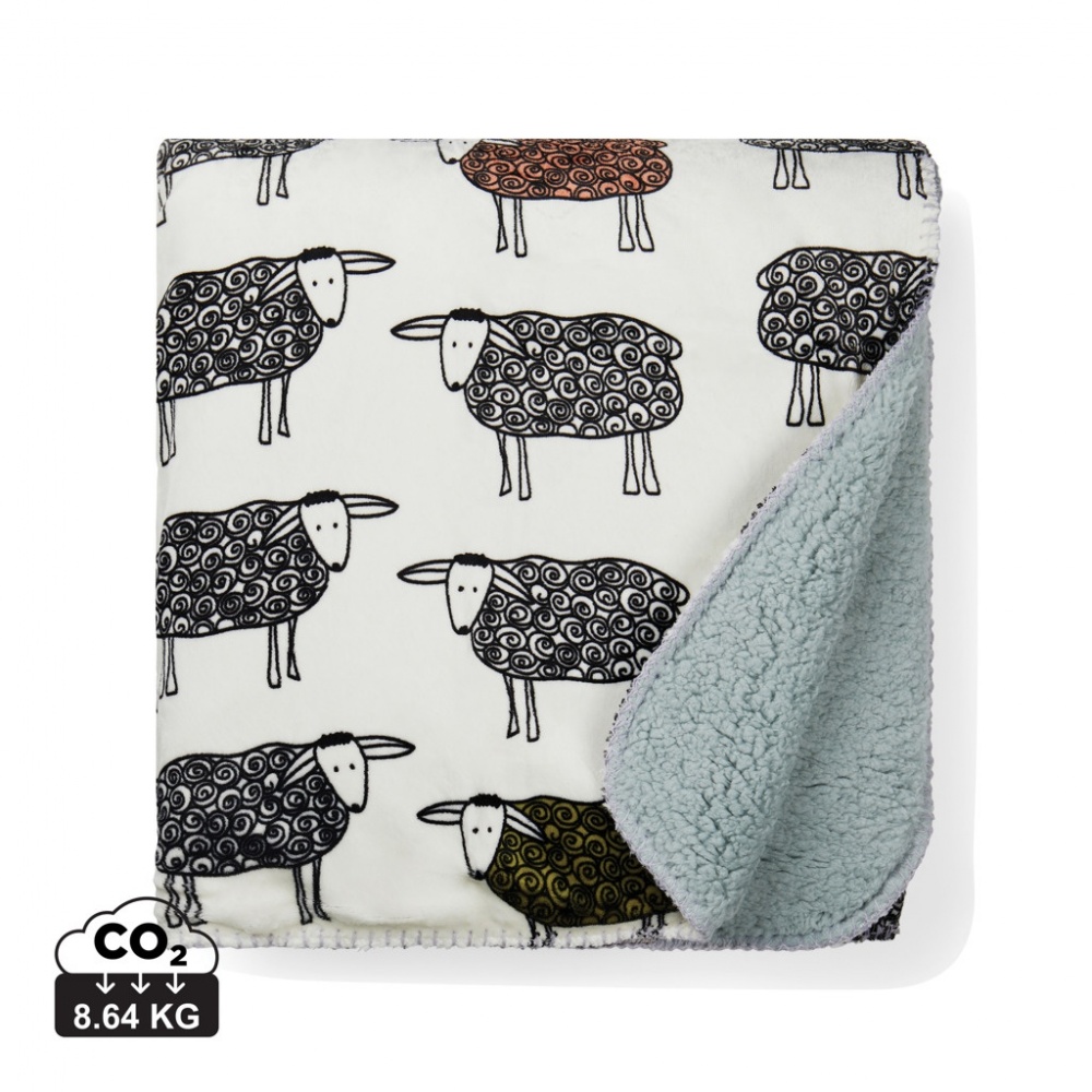 Logotrade promotional item picture of: VINGA Sheep GRS recycled PET pile blanket