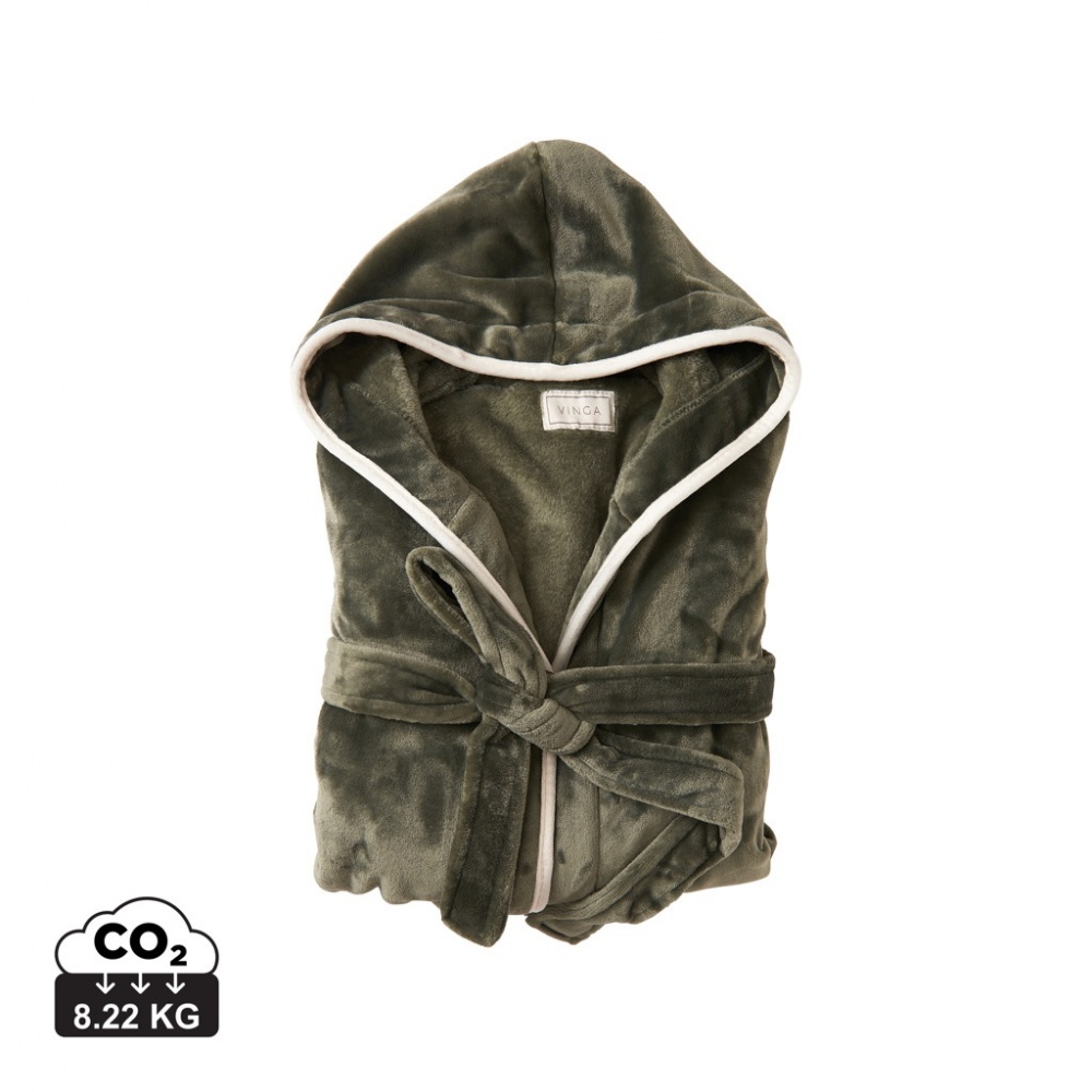 Logotrade corporate gift image of: VINGA Louis luxury plush RPET robe size L-XL