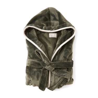 Logo trade promotional giveaway photo of: VINGA Louis luxury plush RPET robe size L-XL