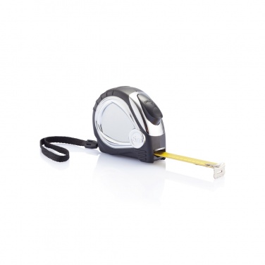 Logo trade corporate gifts image of: Chrome plated auto stop tape measure