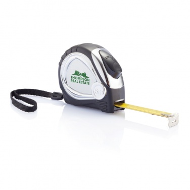 Logotrade corporate gift picture of: Chrome plated auto stop tape measure