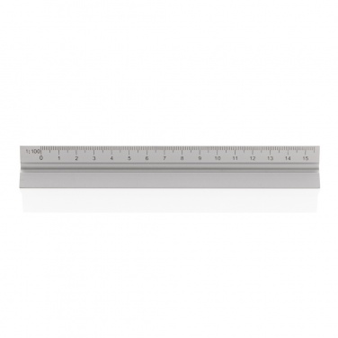 Logo trade promotional merchandise photo of: 15cm. Aluminum triangular ruler