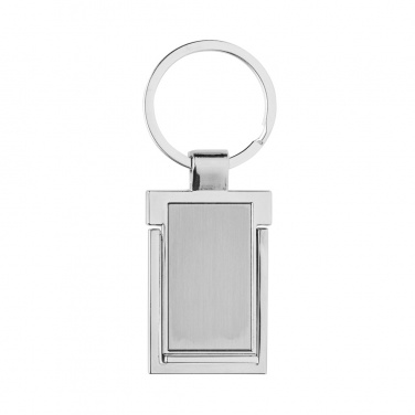Logo trade promotional merchandise picture of: RSC recycled zinc alloy phone stand keychain