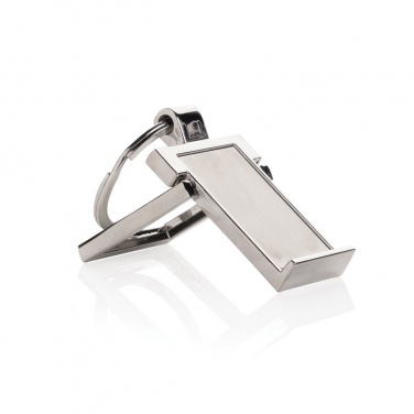 Logotrade promotional merchandise picture of: RSC recycled zinc alloy phone stand keychain