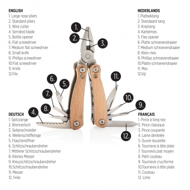 Logo trade promotional giveaway photo of: Wood multitool mini
