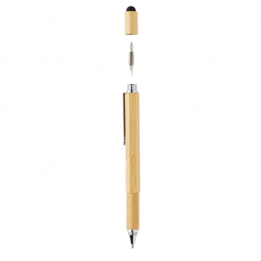Logo trade corporate gift photo of: Bamboo 5-in-1 toolpen