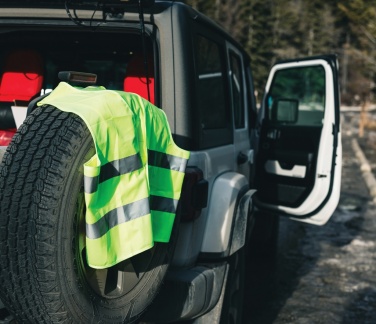 Logotrade promotional item picture of: GRS recycled PET high-visibility safety vest