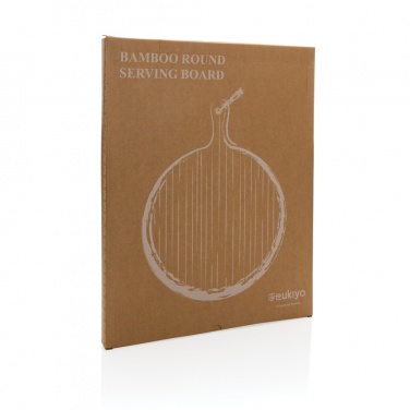 Logo trade business gift photo of: Ukiyo bamboo round serving board