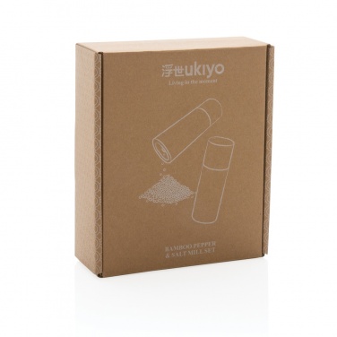 Logotrade promotional item picture of: Ukiyo bamboo salt and pepper mill set