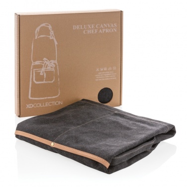 Logo trade corporate gifts image of: Deluxe canvas chef apron