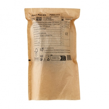 Logo trade promotional giveaway photo of: RCS recycled nubuck PU pouch  first aid set