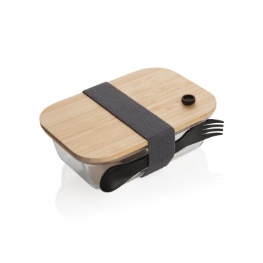 Logotrade business gift image of: Glass lunchbox with bamboo lid