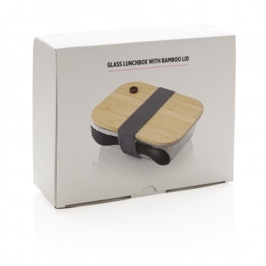 Logotrade business gift image of: Glass lunchbox with bamboo lid