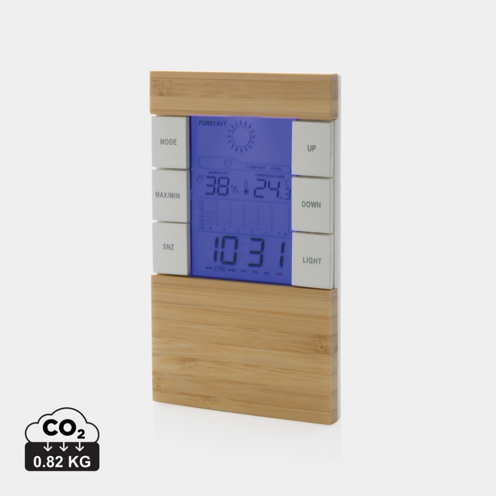 Logo trade promotional products image of: Utah RCS rplastic and bamboo weather station