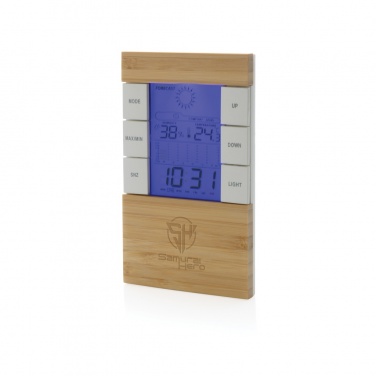 Logo trade corporate gift photo of: Utah RCS rplastic and bamboo weather station