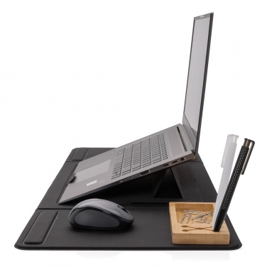 Logo trade promotional giveaways picture of: Impact AWARE RPET Foldable desk organizer with laptop stand
