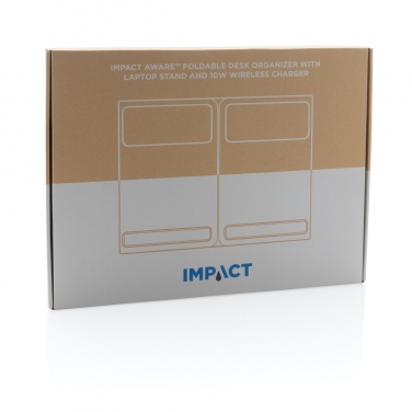 Logo trade business gift photo of: Impact AWARE RPET Foldable desk organizer with laptop stand