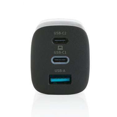 Logo trade promotional merchandise photo of: Philips 65W ultra fast PD 3-port USB wall charger