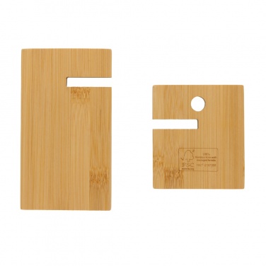 Logotrade promotional giveaway image of: Bamboo phone stand in kraft box